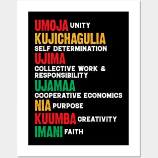 The Principles of Kwanzaa Posters and Art